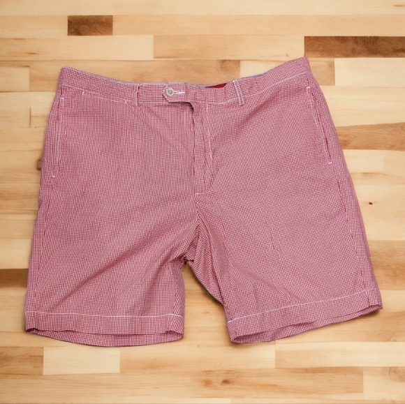 Daniel Cremieux Other - DANIEL CREMIEUX Newport Men's 100% COTTON SHORTS Red Checkered Preppy Pant Sz 38